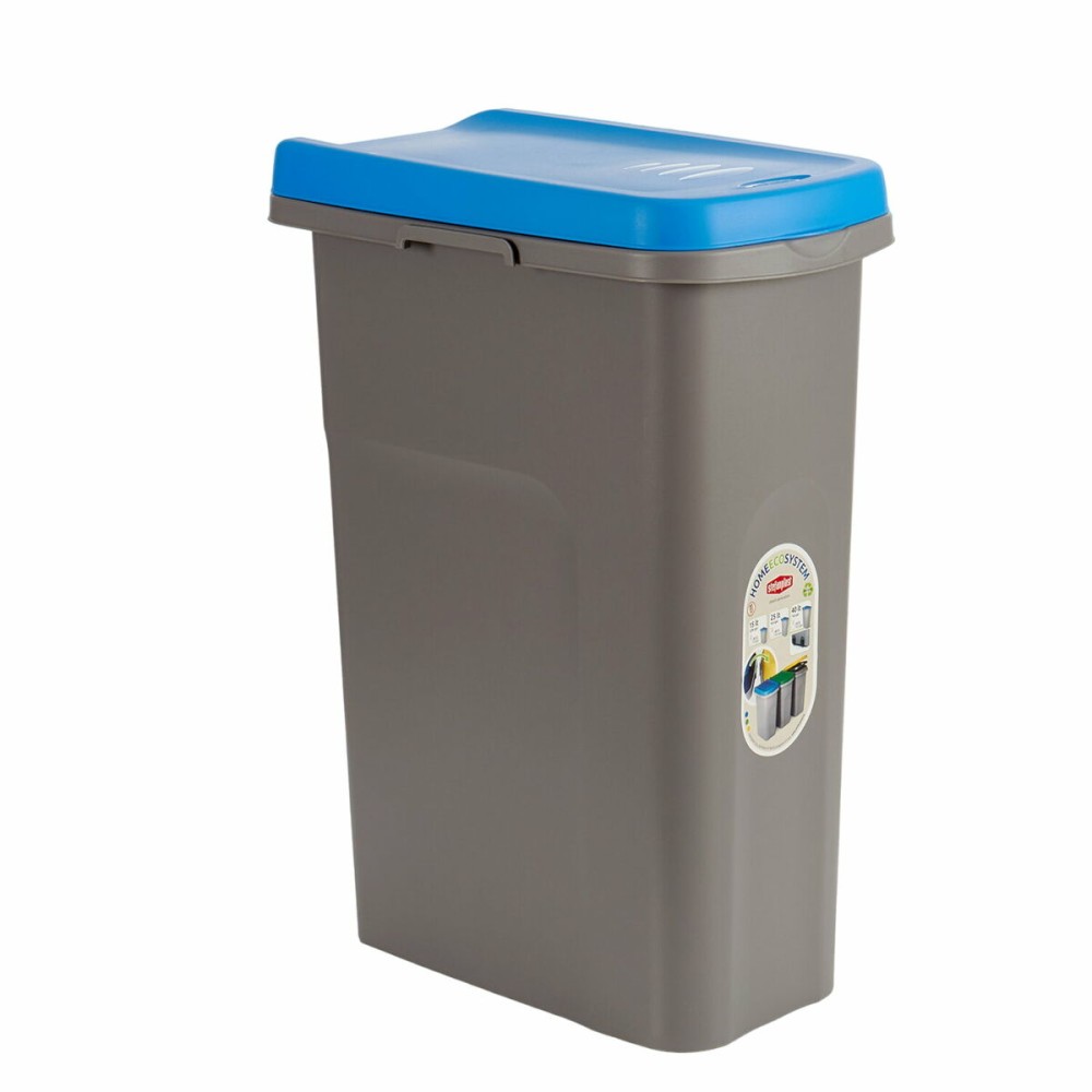 Rubbish bin Stefanplast Blue Grey Plastic 25 L (6 Units)