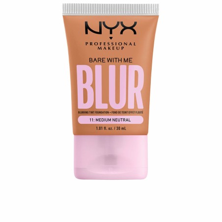 Base de Maquillage Crémeuse NYX Bare With Me Blur Nº 14 Medium tan 30 ml