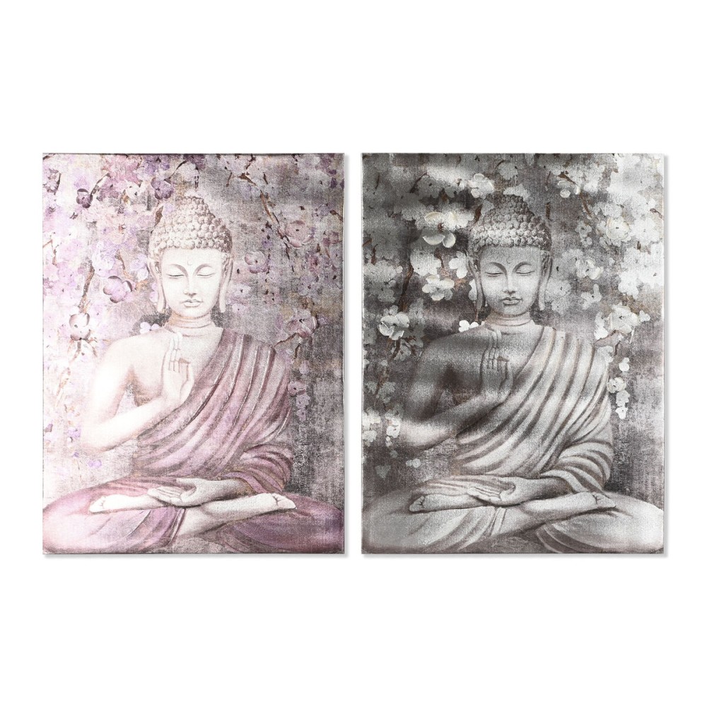 Painting Home ESPRIT Buddha Oriental 60 x 2,7 x 80 cm (2 Units)