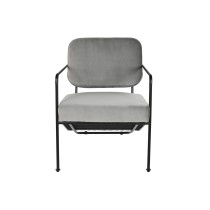 Armchair DKD Home Decor Grey Metal 62 x 76 x 76 cm 55 x 71 x 72 cm