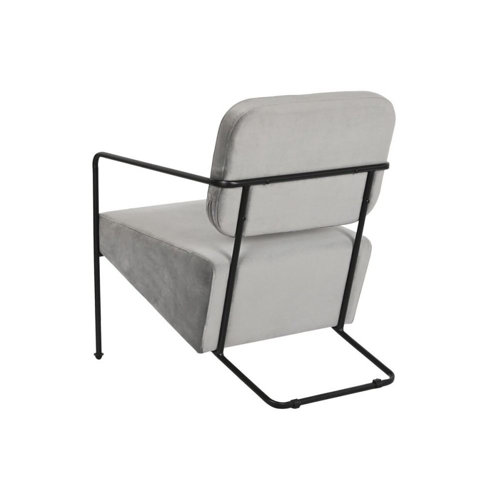 Siège DKD Home Decor Gris Métal 62 x 76 x 76 cm 55 x 71 x 72 cm