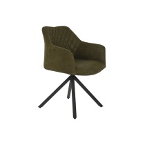 Chaise DKD Home Decor Noir Vert 55 x 58 x 83 cm