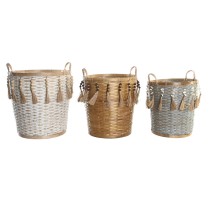 Set de basket DKD Home Decor Multicouleur Bambou Boho 49 x 45 x 54 cm