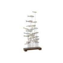 Decorative Figure Home ESPRIT White Brown Spirals 45 x 15 x 100 cm