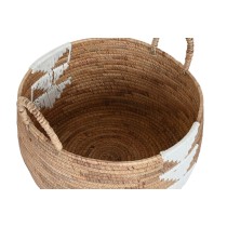 Basket set DKD Home Decor White Natural Rope Seagrass Boho 55 x 55 x 40 cm