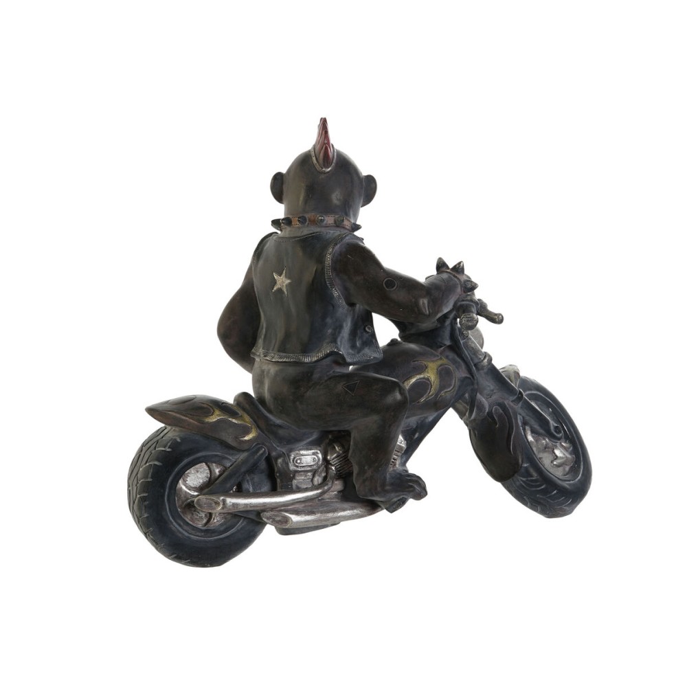 Deko-Figur Home ESPRIT Dunkelgrau Motorradfahrer 24 x 15 x 29 cm (2 Stück)