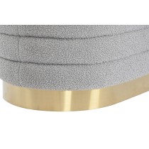 Hocker DKD Home Decor Gold Hellgrau Metall 80 x 41 x 40 cm