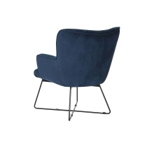 Sitz DKD Home Decor Blau Schwarz Metall 68 x 76 x 90 cm