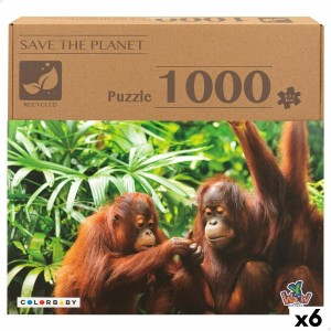 Puzzle Colorbaby Orangutan 6 Stück 68 x 50 x 0,1 cm