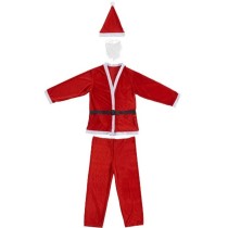 Costume for Adults Father Christmas One size White Red (4 Units)