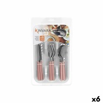 Besteck-Set Kinvara KT166096-1C-P Rosa Silberfarben Edelstahl Kunststoff (6 Stück)