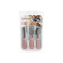 Ensemble de Couverts Kinvara KT166096-1C-P Rose Argenté Acier inoxydable Plastique (6 Unités)