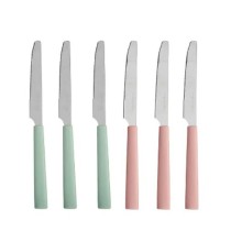 Knife Set Kinvara CN-KT166096-1K Green Pink Silver Stainless steel Plastic (12 Units)