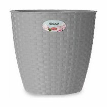 Plant pot Stefanplast Grey Plastic 24 x 22,3 x 24 cm (6 Units)