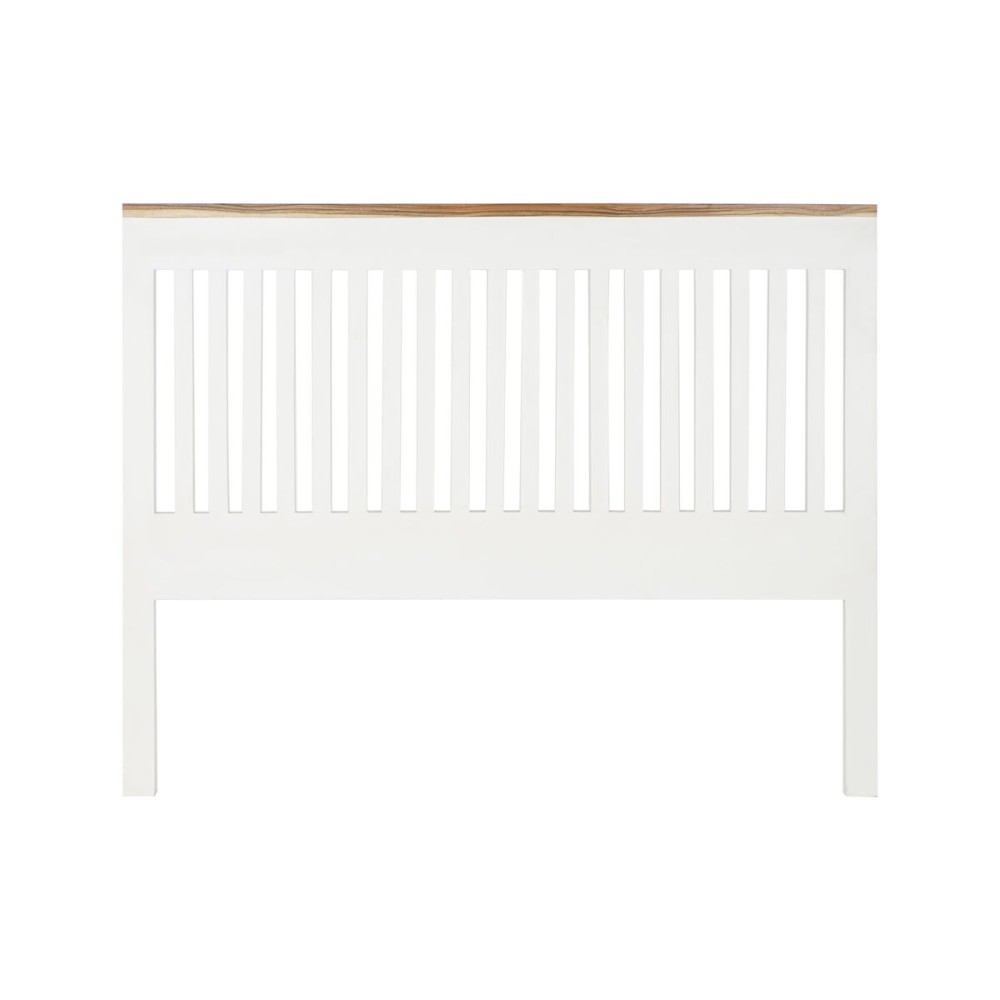 Headboard DKD Home Decor White Brown Acacia Mango wood 165 x 3 x 135 cm