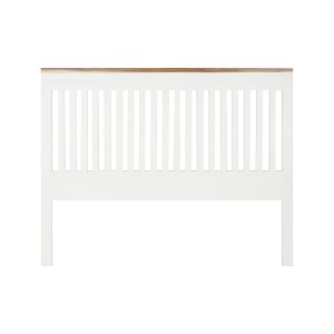 Kopfende des Betts DKD Home Decor Weiß Braun Akazienholz Mango-Holz 165 x 3 x 135 cm