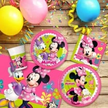 Party supply set Minnie Mouse Happy Deluxe 89 Pieces 16