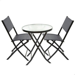 Meubles de jardin Aktive Table Chaise x 2 3 Pièces 60 x 71 x 60 cm 46 x 42 x 82 cm