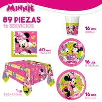 Set Partyartikel Minnie Mouse Happy Deluxe 89 Stücke 16