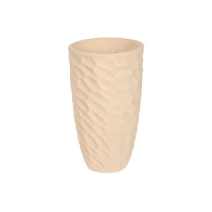 Cache-pot Home ESPRIT Beige Fibre de Verre Scandinave 36,5 x 36,5 x 63 cm