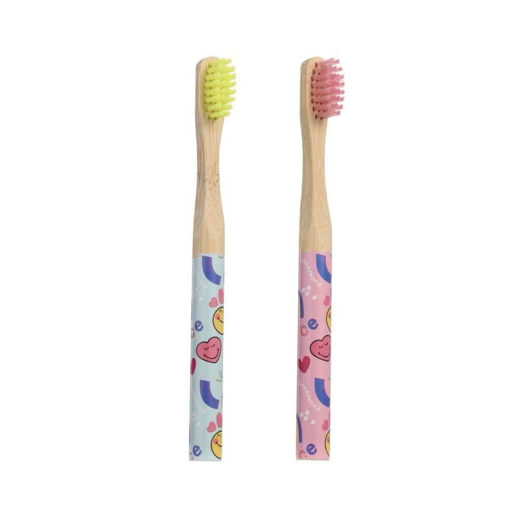 Brosse à Dents Take Care Smiley World (2 Pièces)