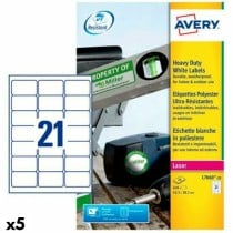 Drucker-Etiketten Avery Weiß 20 Blatt 63,5 x 38,1 mm (5 Stück)