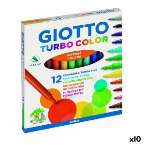 Ensemble de Marqueurs Giotto Turbo Color Multicouleur (10 Unités)