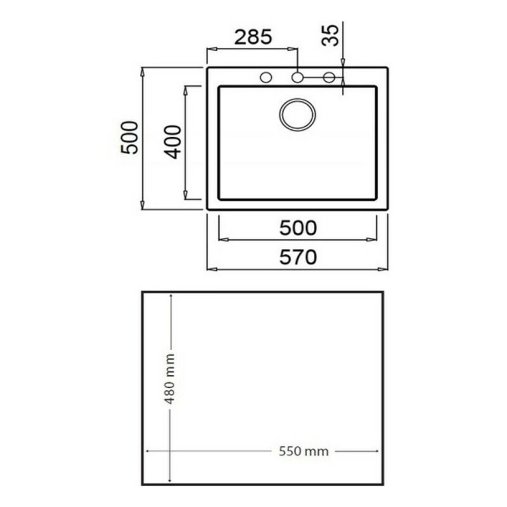 Évier simple Teka FORSQUARE 50 40 TG (60 cm)