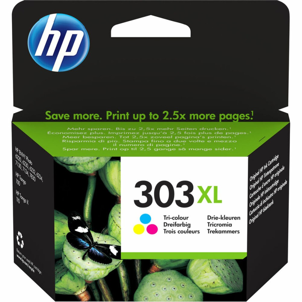 Original Ink Cartridge HP T6N03AE301 Cyan/Magenta/Yellow