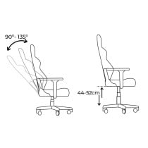 Gaming Chair EDM 75194 White Black