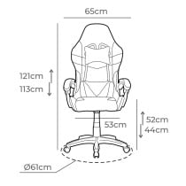 Gaming-Stuhl EDM 75194 Weiß Schwarz