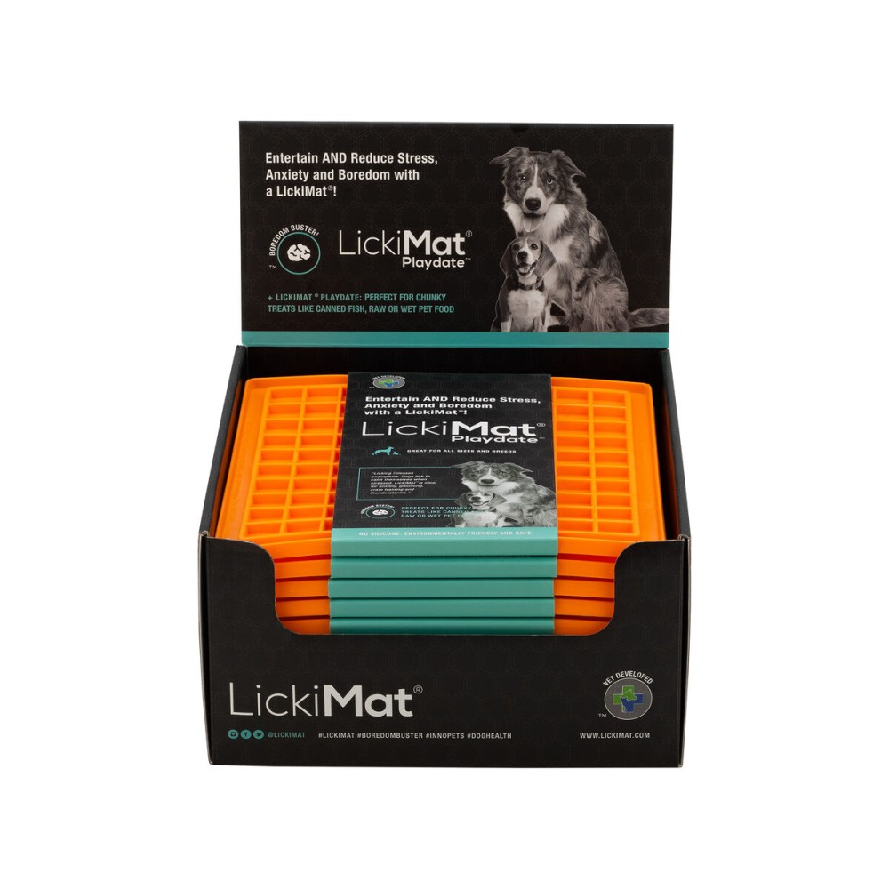 Mangeoire pour chiens Lickimat TPR Orange