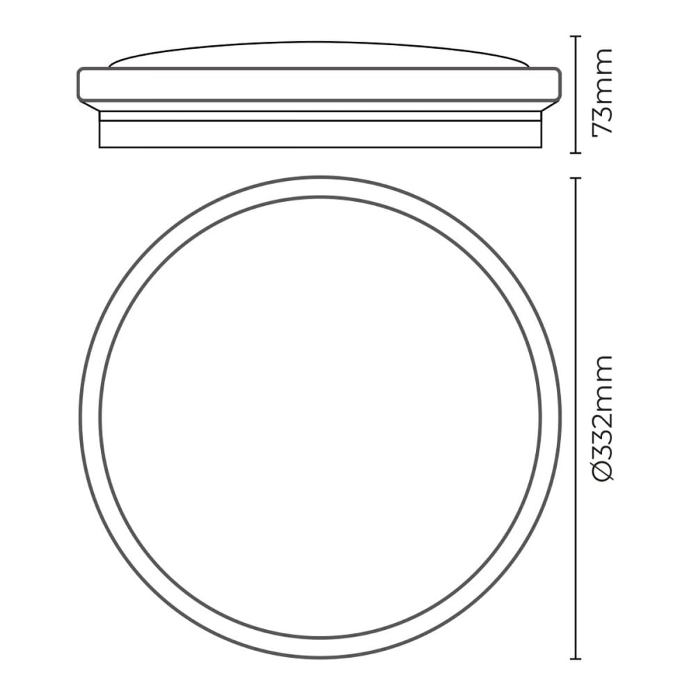 LED Flush-fitting Ceiling Light Wall Light EDM 32540 F 18 W 1820 Lm Circular Surface (6400 K)