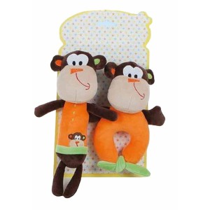 Peluche Hochet 2 Unités Singe 18 cm