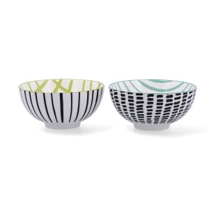 Set of bowls Bidasoa Zigzag Multicolour Ceramic 15 x 15 x 7,3 cm (2 Pieces)