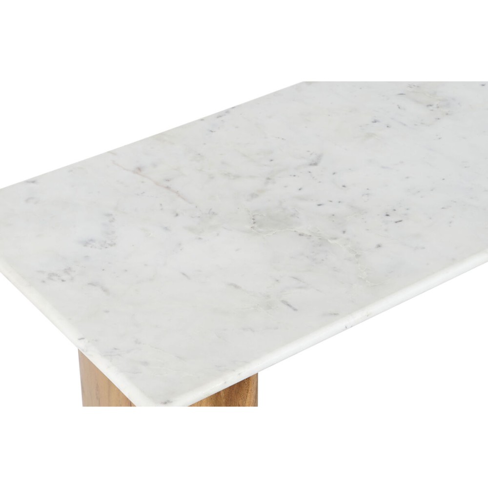 Console Home ESPRIT White Brown Marble Mango wood 120 x 38 x 77 cm