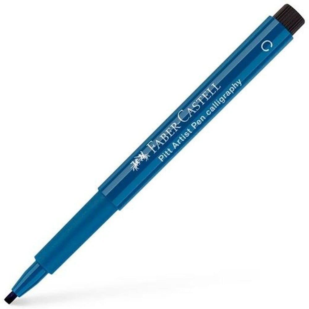 Feutres Faber-Castell Pitt Artist Pen C Calligraphie Bleu foncé (10 Unités)