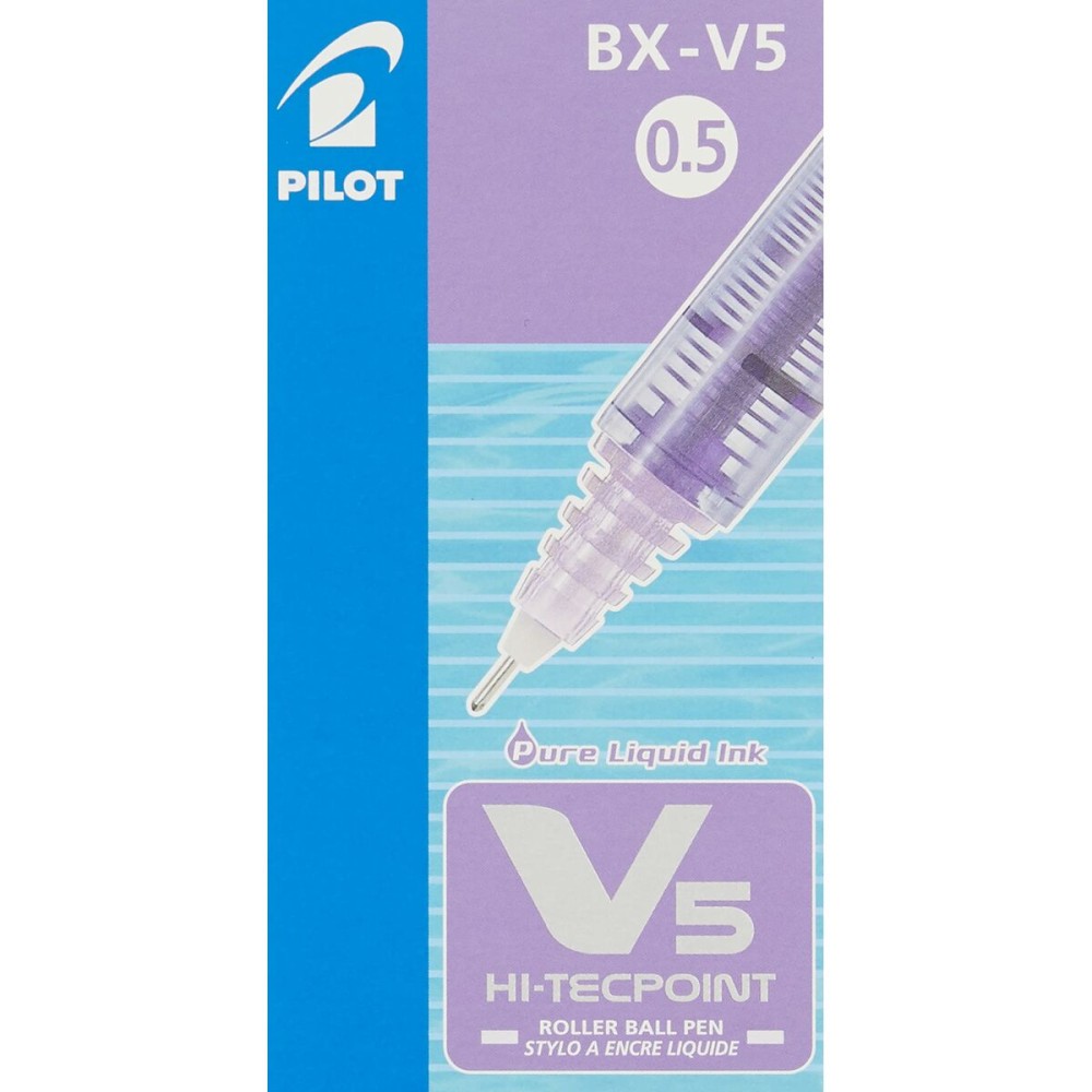 Liquid ink pen Pilot V-5 Hi-Tecpoint Violet 0,3 mm (12 Units)