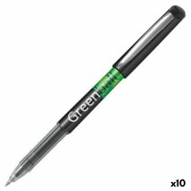 stylo à encre liquide Pilot Green-Ball Noir 0,35 mm (10 Unités)