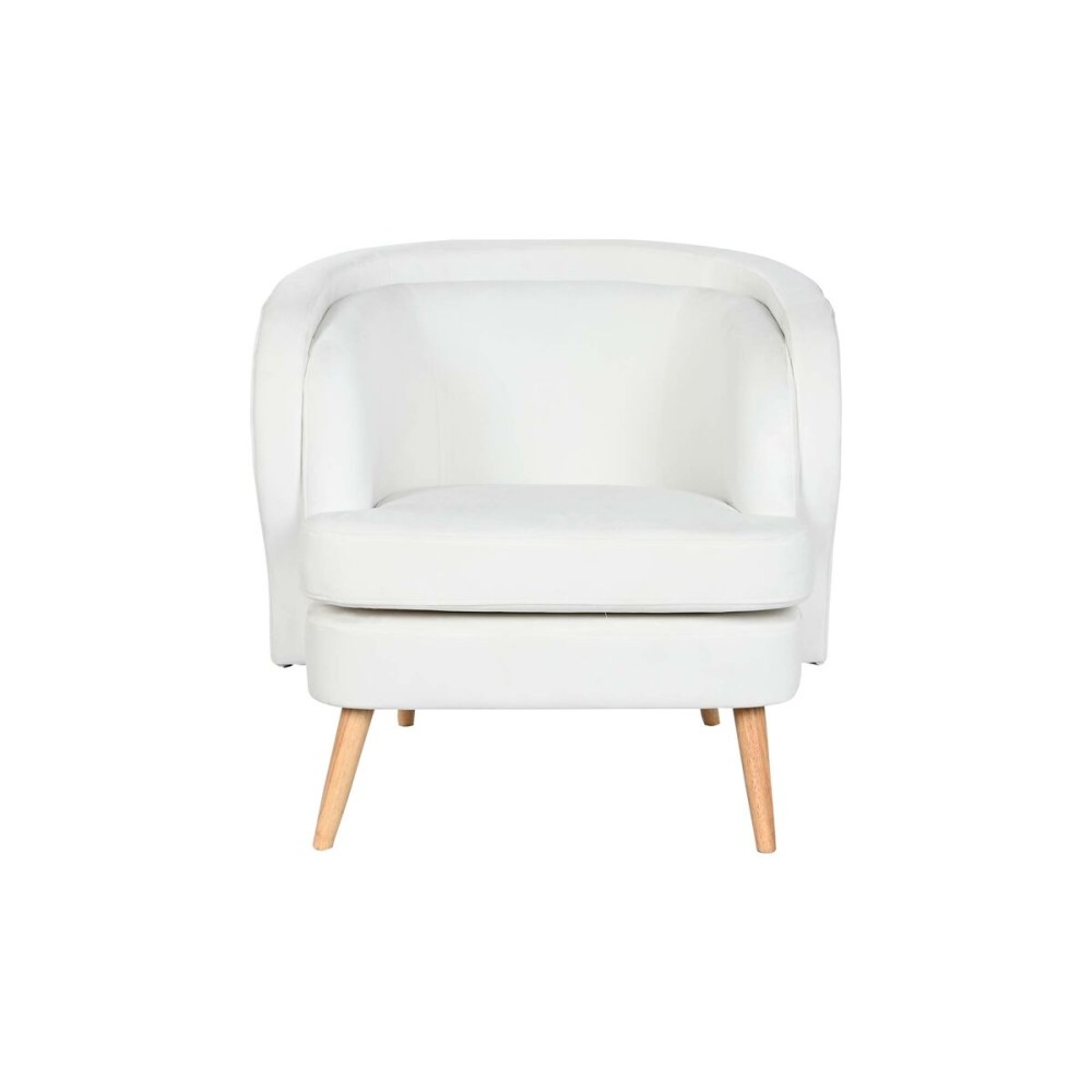 Siège DKD Home Decor Blanc Naturel Bois 91 x 80 x 78 cm