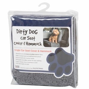 Housse de Protection pour Siège Auto Individuel pour Animaux de Compagnie Dog Gone Smart 112 x 89 cm Gris Plastique