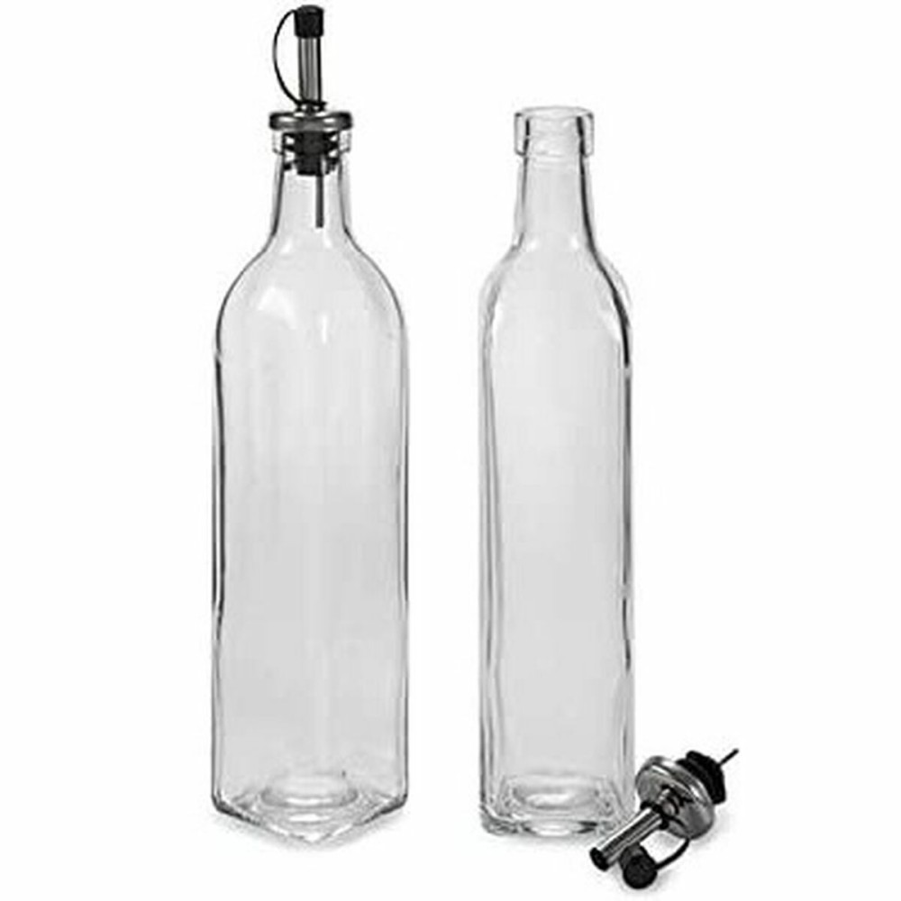 Oil and Vinegar Set Vivalto WJ6079-L Transparent Glass Crystal 2 x 50 ml 5,7 x 29,5 x 5,7 cm (12 Units)