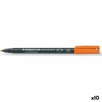 Marqueur permanent Staedtler Lumocolor 317 M Orange (10 Unités)