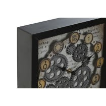 Horloge Murale Home ESPRIT Jaune Blanc Noir Gris Métal Verre Vintage 27,5 x 6,5 x 40,5 cm (2 Unités)