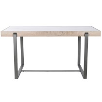 Esstisch Home ESPRIT Weiß Grau natürlich Metall 150 x 85 x 75 cm