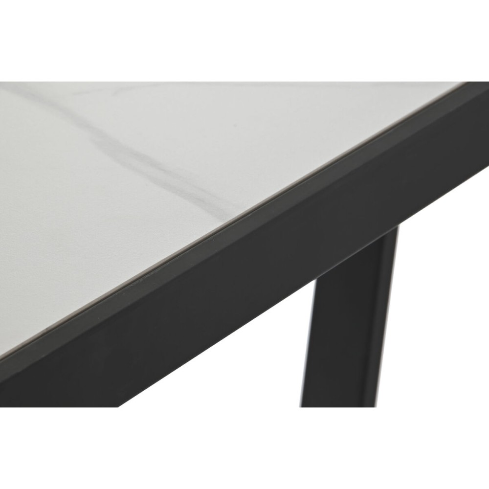 Dining Table Home ESPRIT White Black Metal 150 x 80 x 75 cm