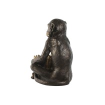 Figurine Décorative Home ESPRIT Doré Brun foncé Singe 40 x 37 x 50 cm