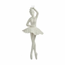 Weihnachtsschmuck Ballerina Weiß Kunststoff Glitzernd 6,7 x 16 x 6,7 cm (24 Stück)