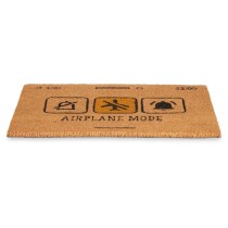 Doormat Airplane Mode Yellow Natural 60 x 1 x 40 cm (12 Units)