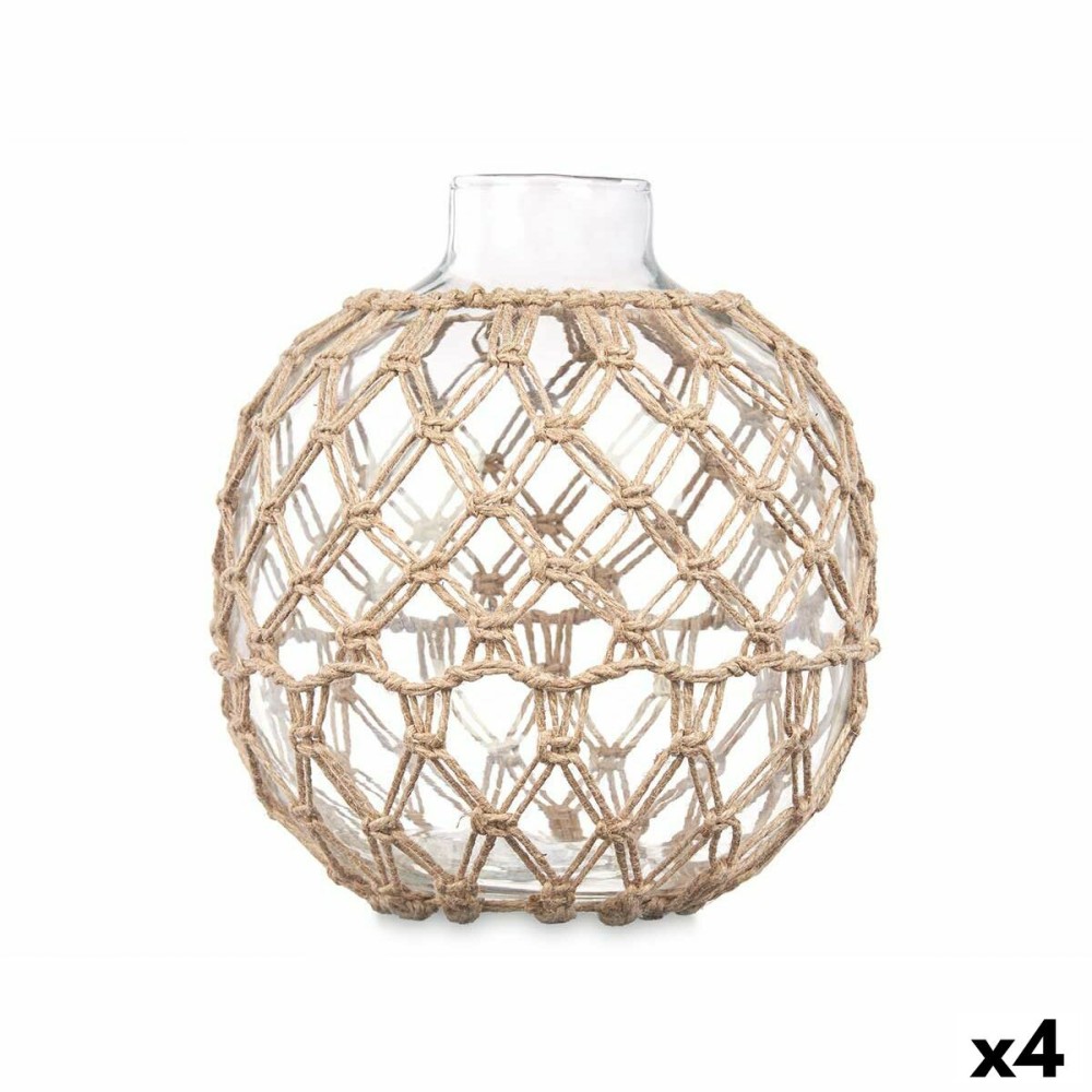 Boule Décorative Transparent Naturel 21 x 23 cm (4 Unités)